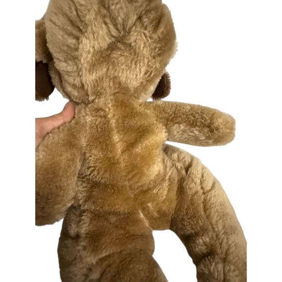 vintage bulldog bully Plush Shar Pei Brown Puppy Dog Wrinkles Stuffed Animal - Picture 3 of 5